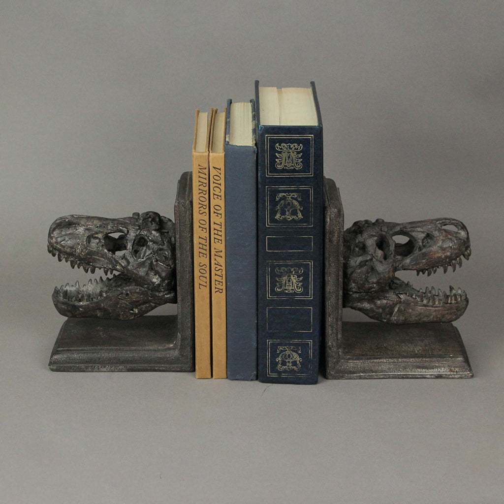 Tyrannosaurus Rex Skull Faux Fossil Bookends