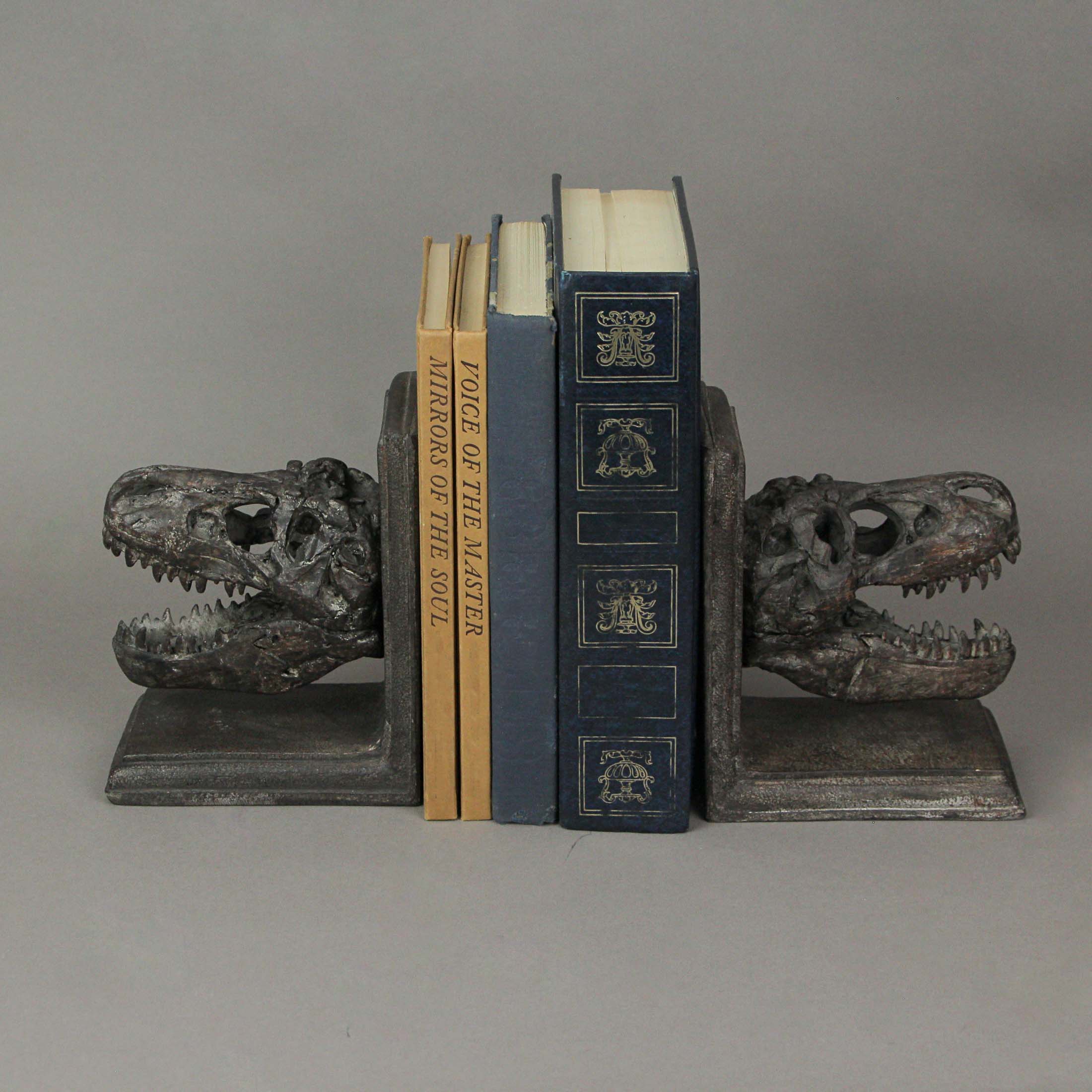 Tyrannosaurus Rex Skull Faux Fossil Bookends