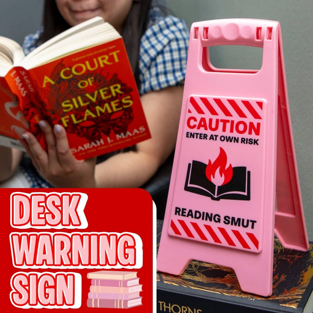 Reading Smut Warning Sign, Book Lover Gifts