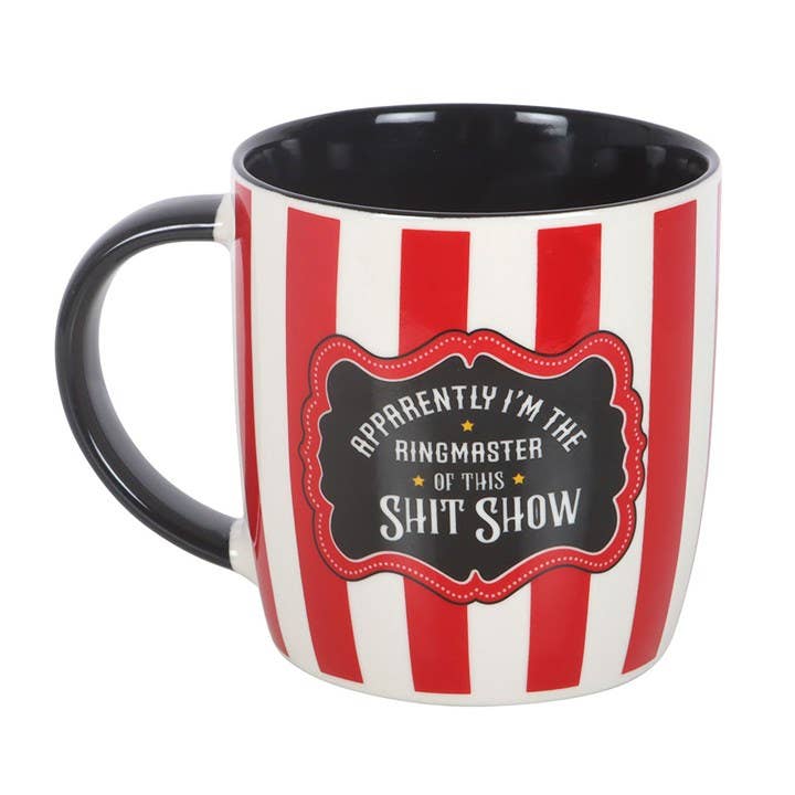 Red Circus Stripe Ringmaster Mug