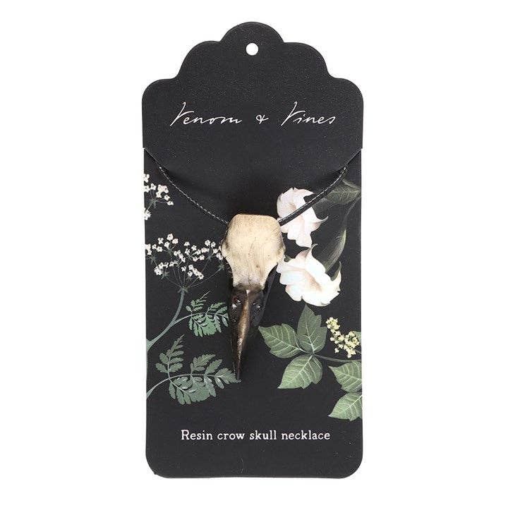 Crow Skull Pendant Necklace