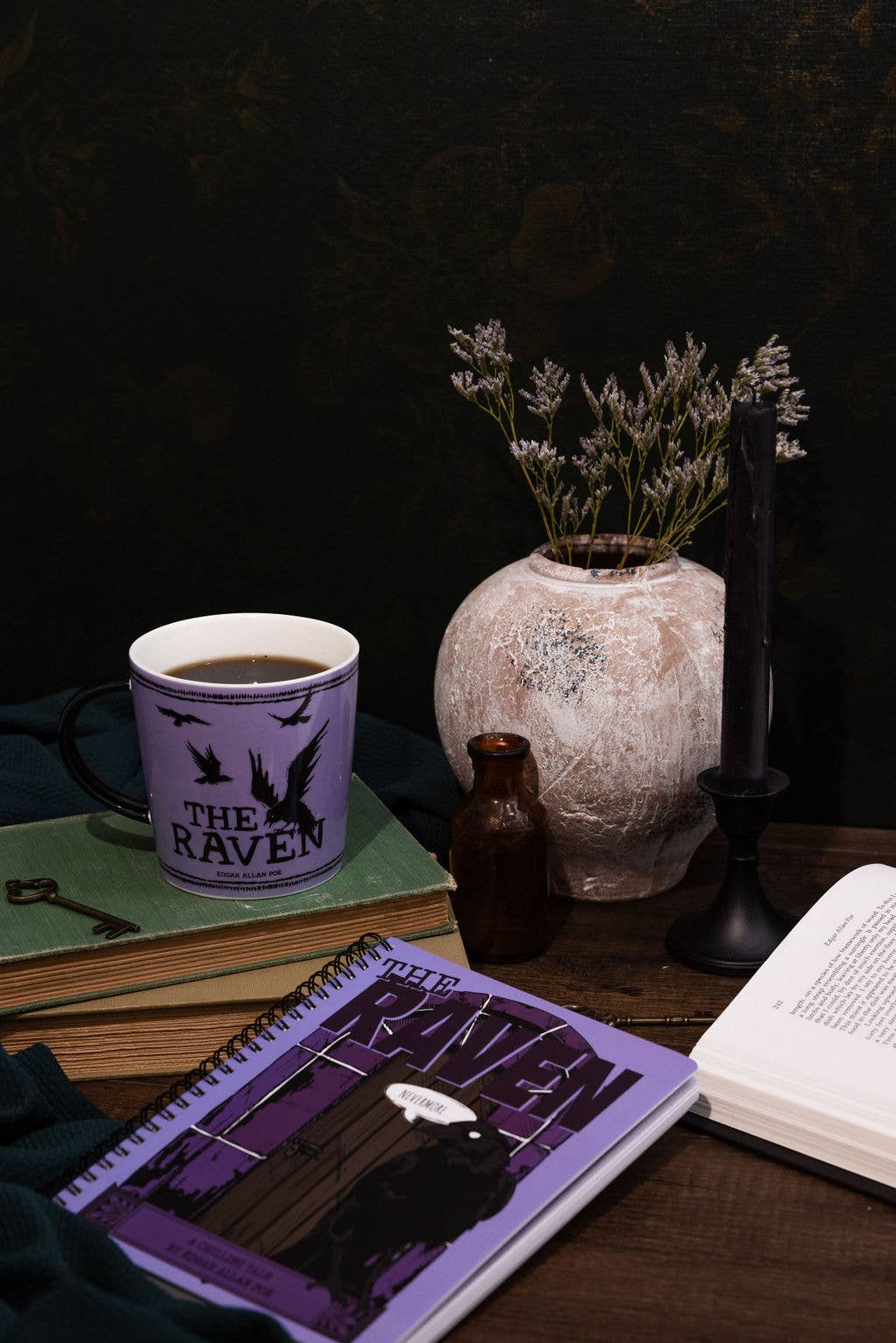 Ceramic Mug, The Raven - Purple