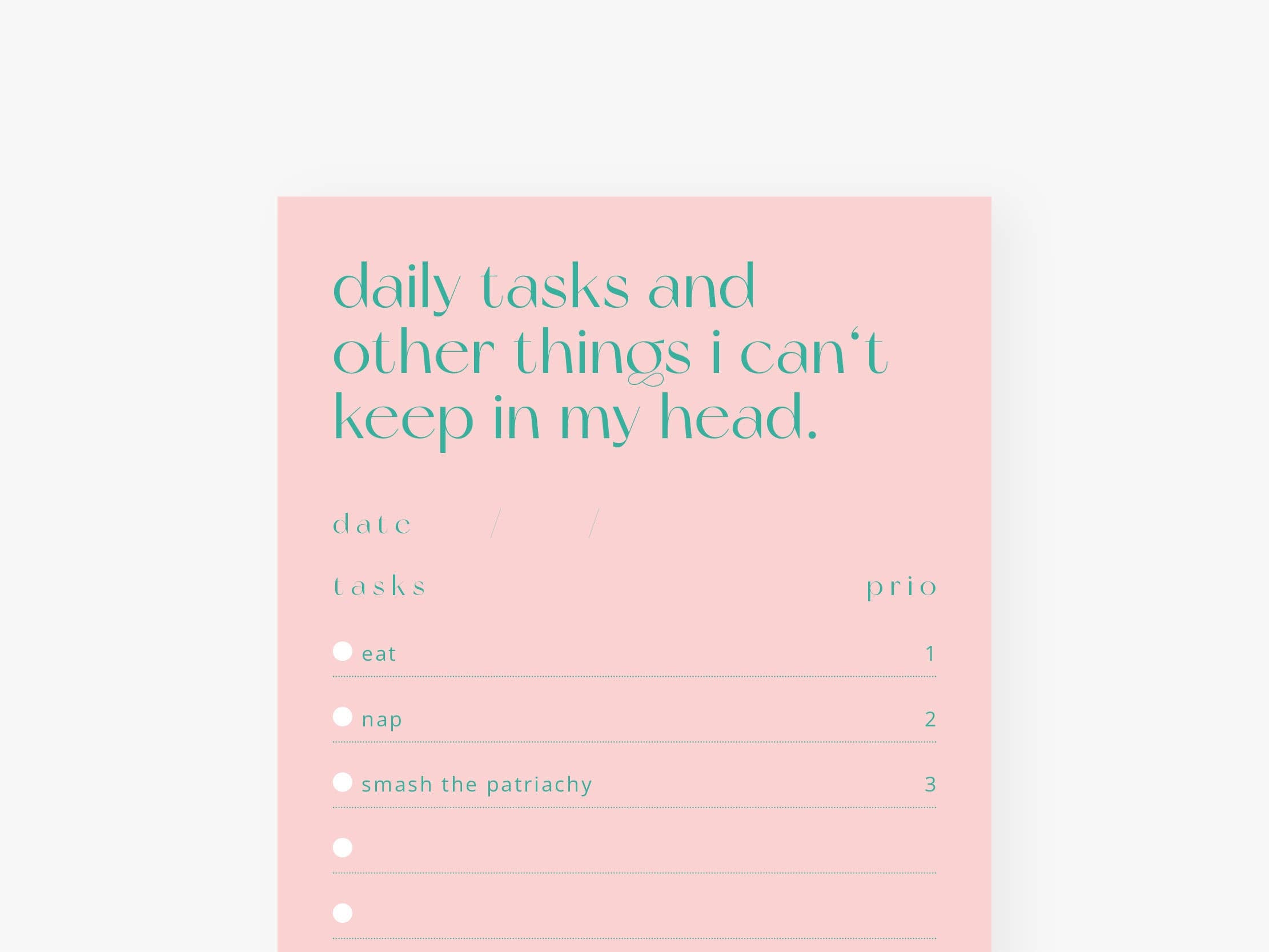 Notepad “slim”/Things