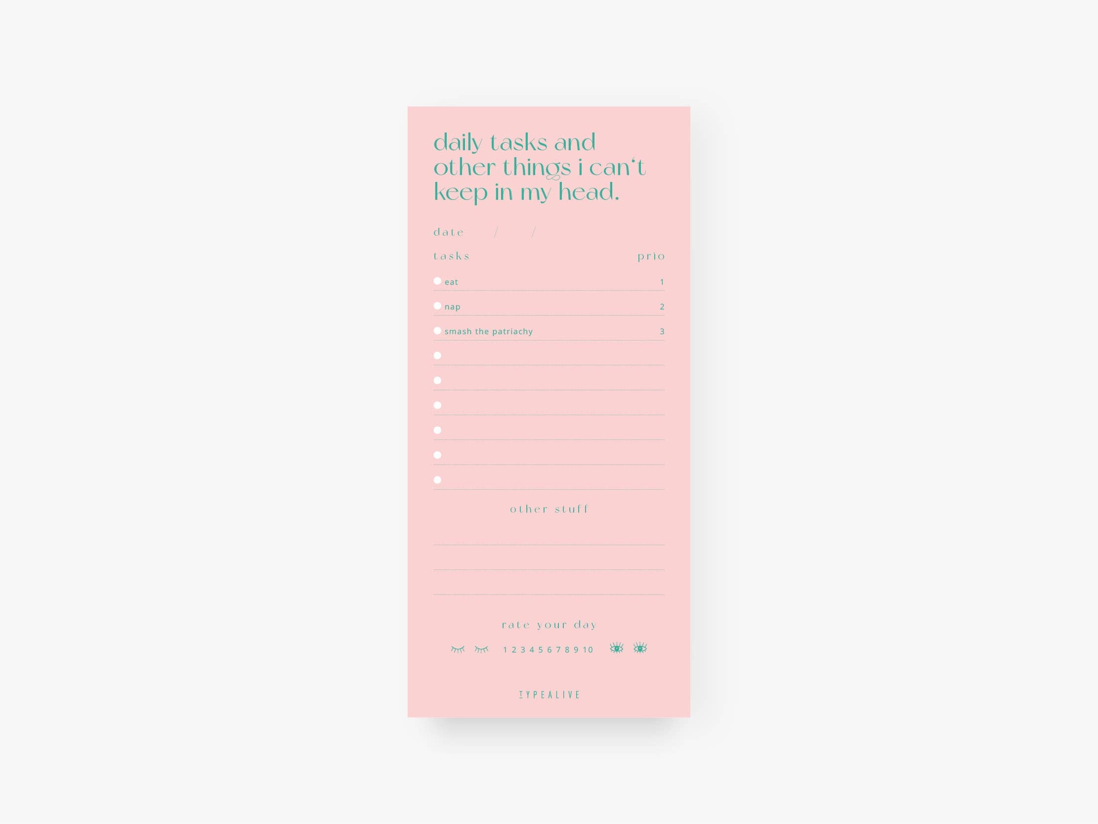 Notepad “slim”/Things