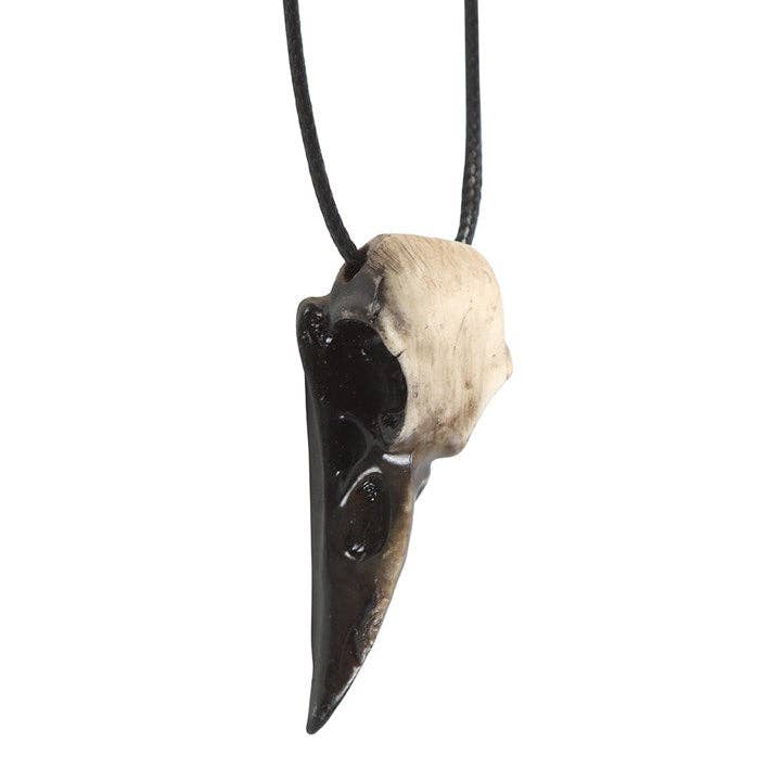 Crow Skull Pendant Necklace