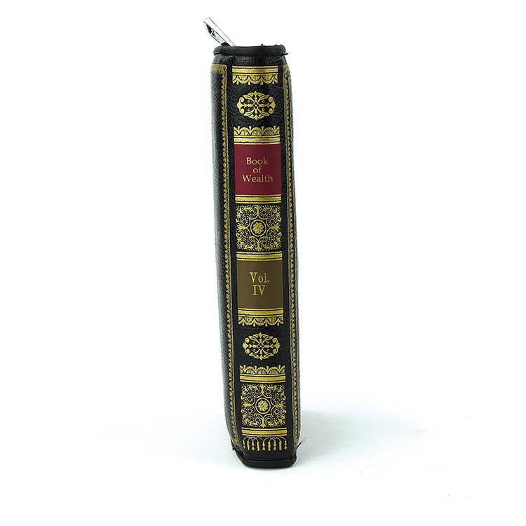 Vintage Book Wallet- Book of wealth