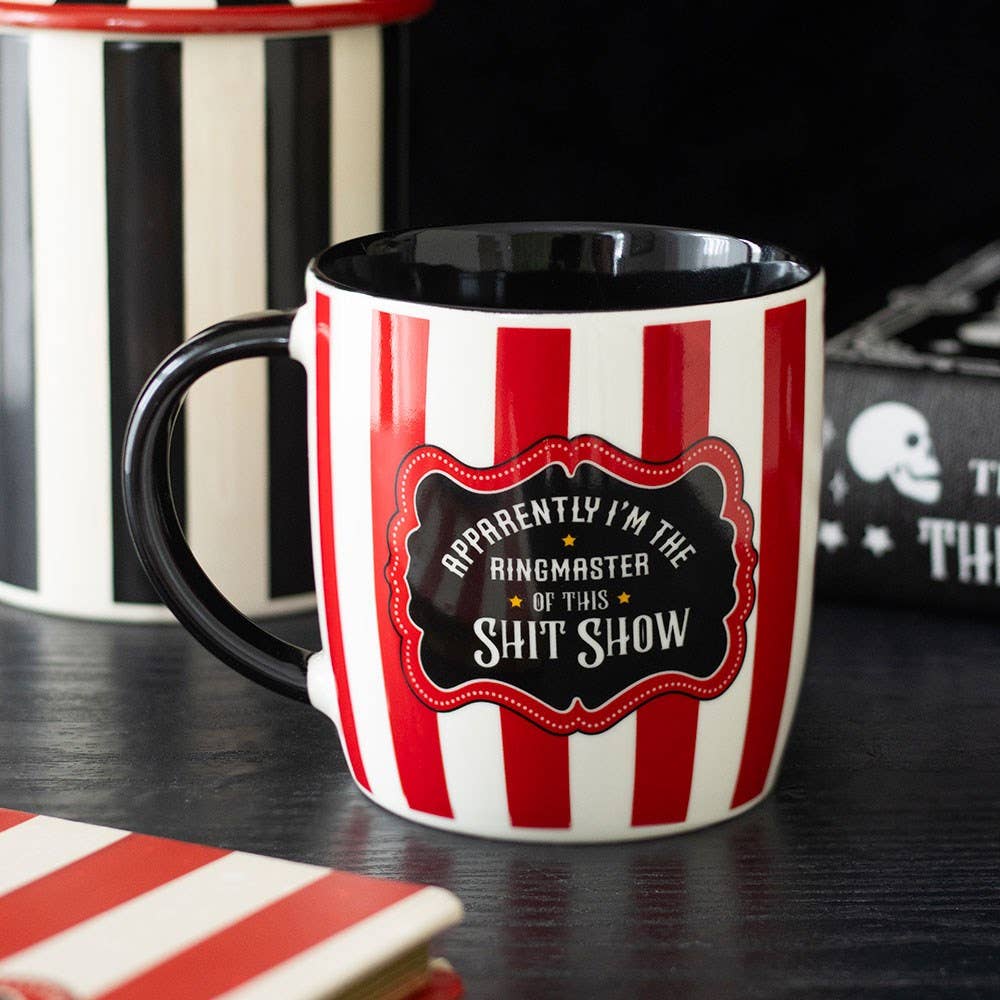 Red Circus Stripe Ringmaster Mug