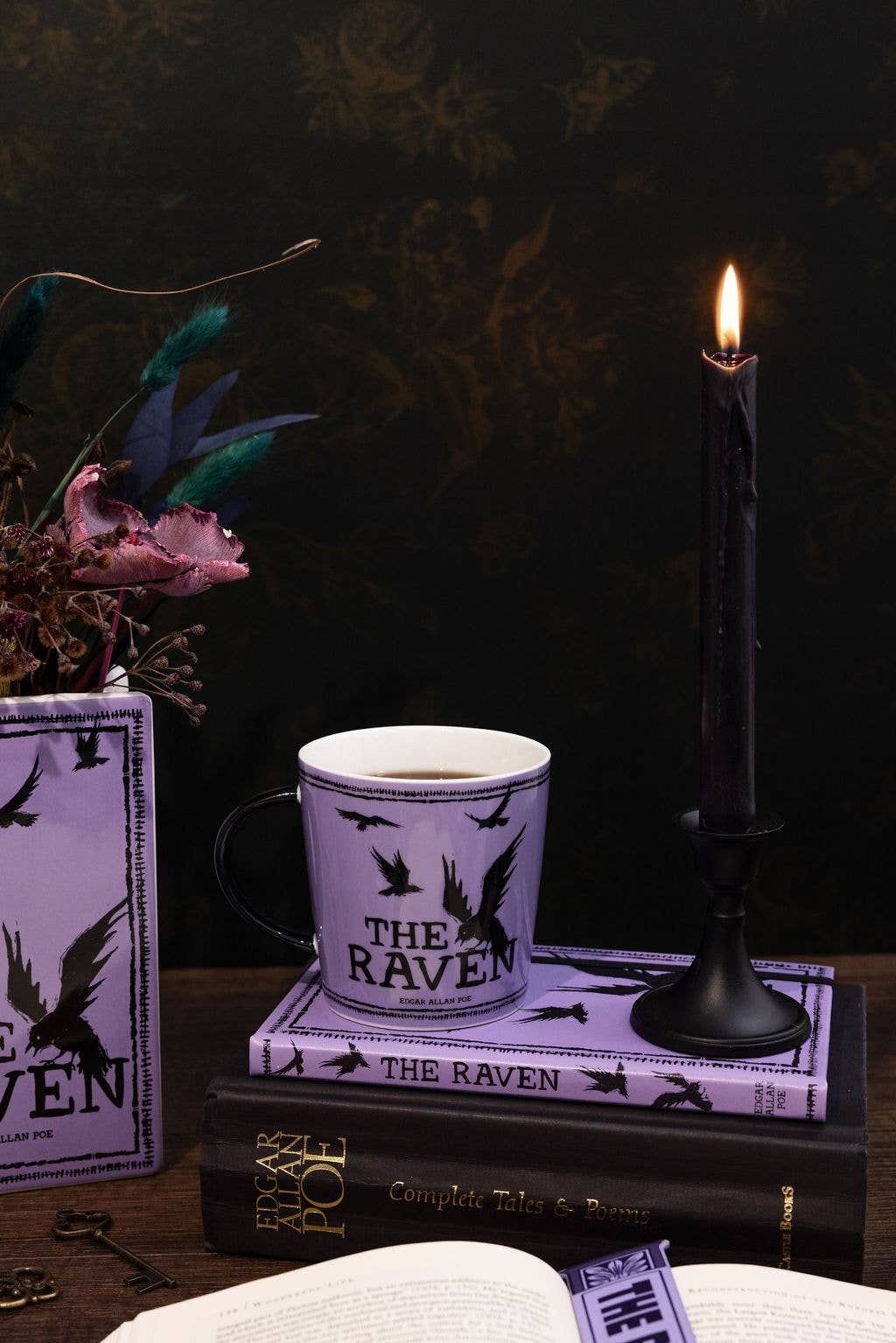 Ceramic Mug, The Raven - Purple
