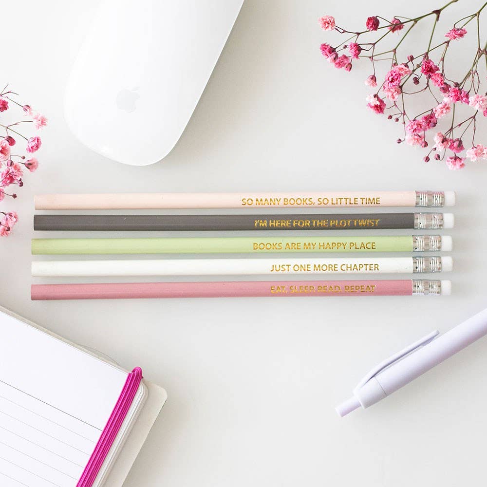 Pack of 5 Book Inspired Pencils