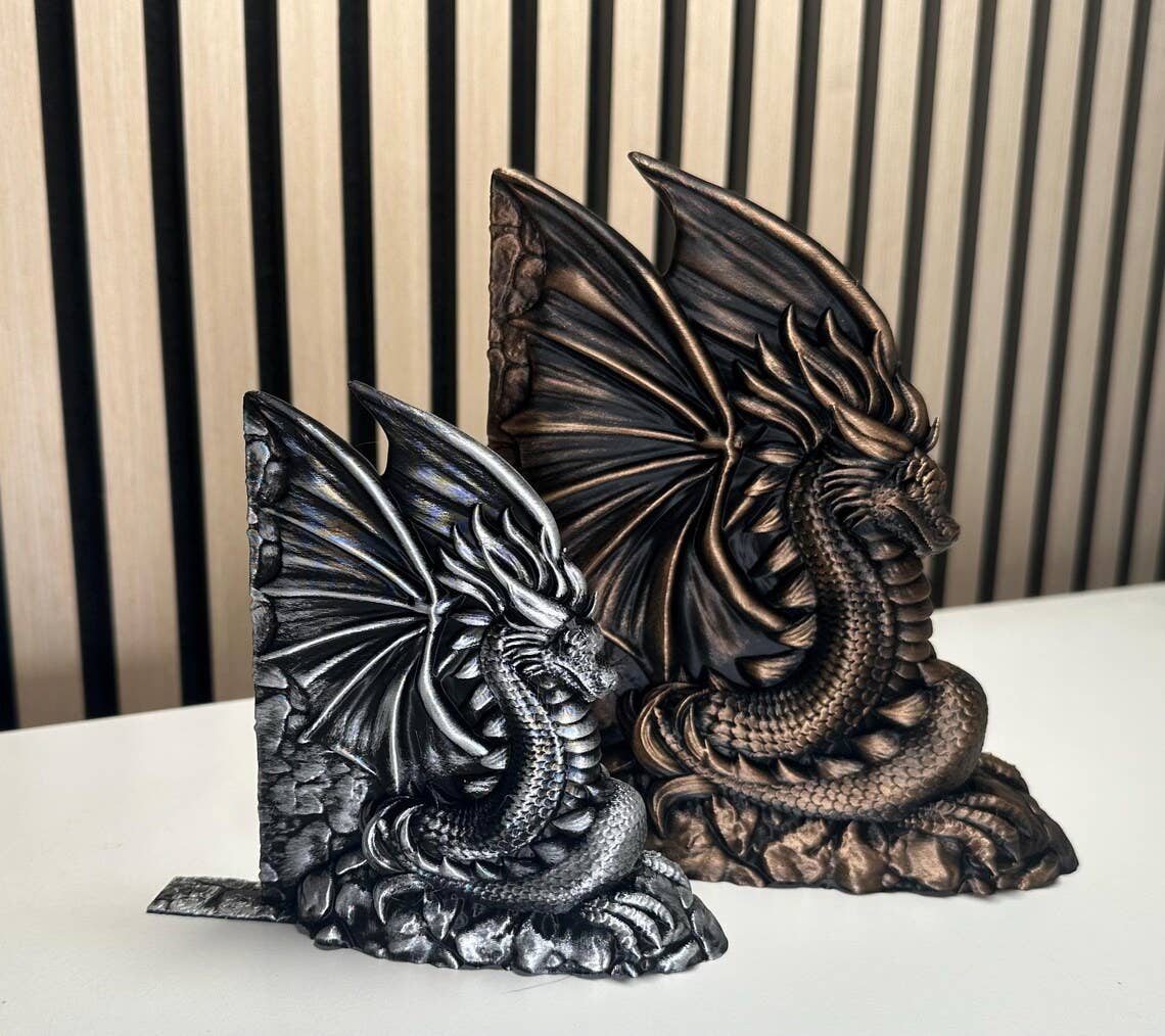 Majestic Dragon Bookends – Unique and Stylish Book Holders
