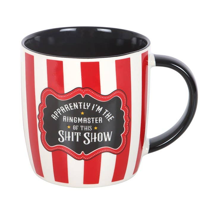 Red Circus Stripe Ringmaster Mug