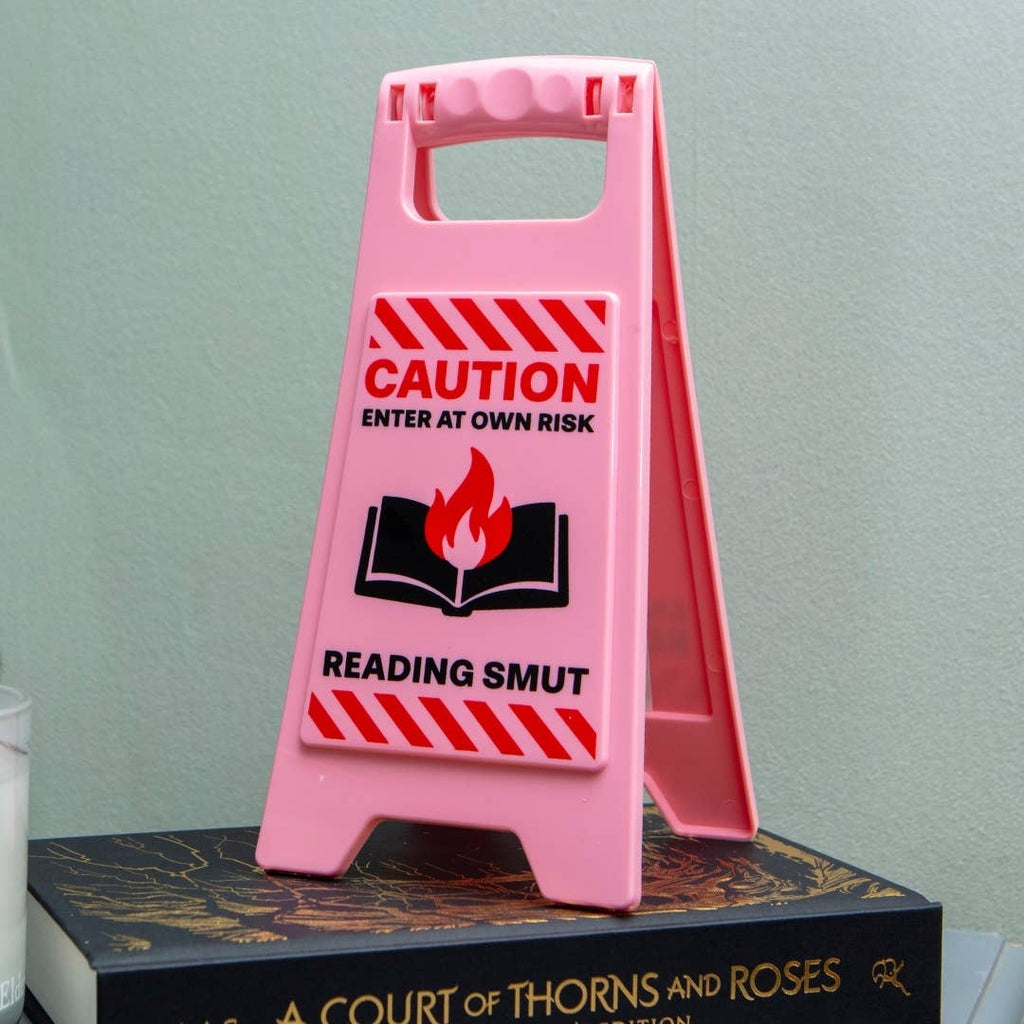 Reading Smut Warning Sign, Book Lover Gifts
