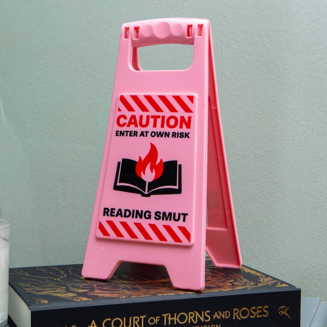 Reading Smut Warning Sign, Book Lover Gifts