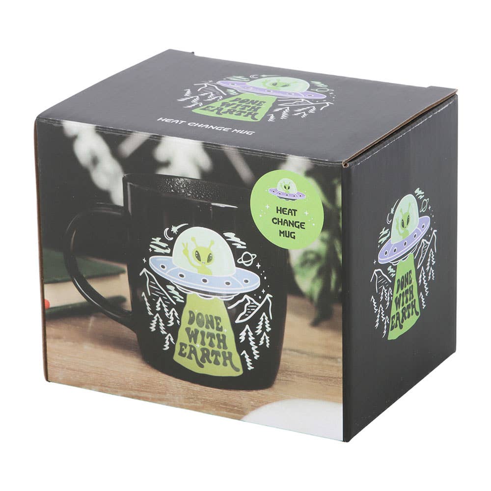 Done with earth Heat Change UFO Mug