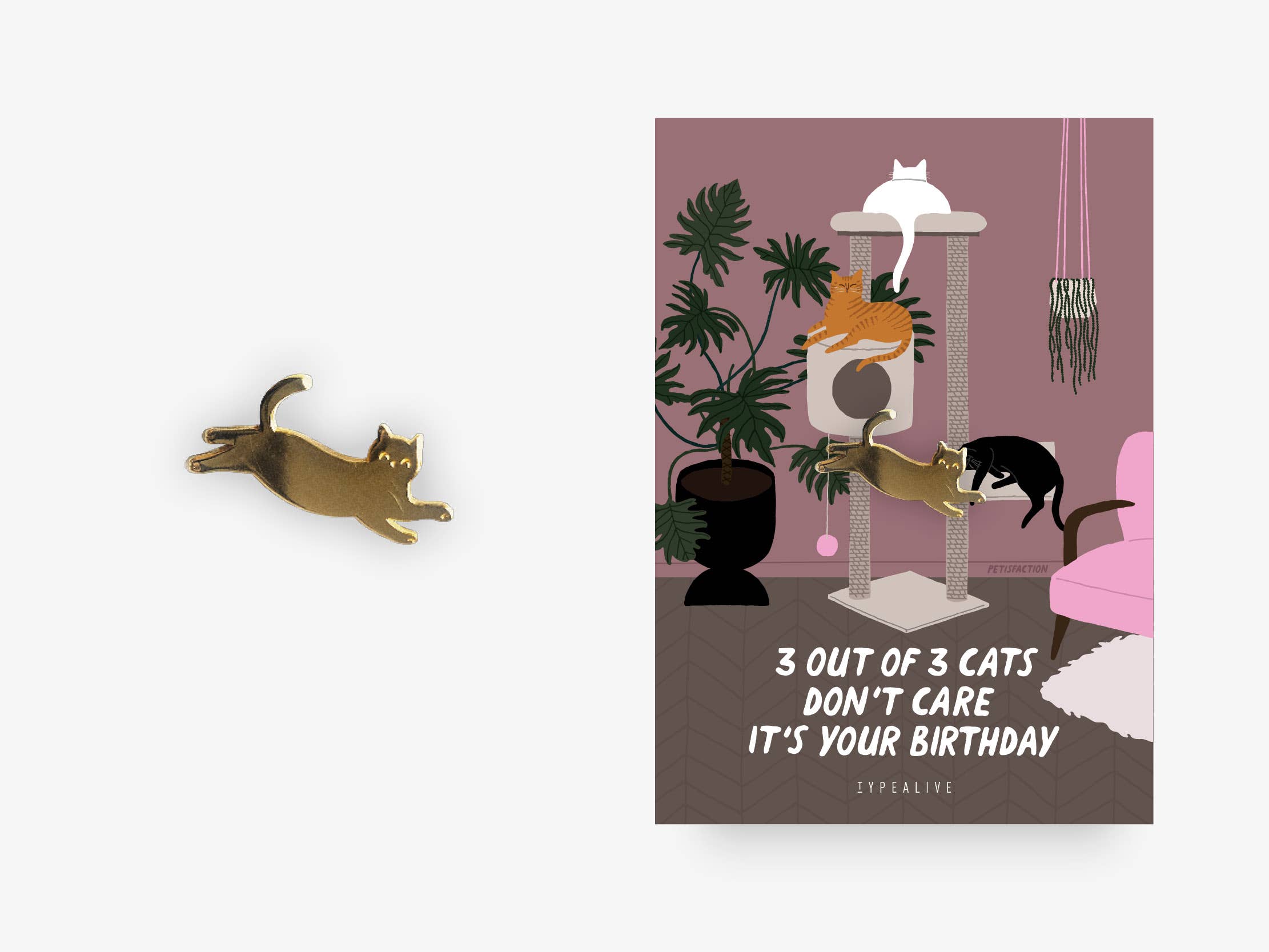 Pin / 3 cats