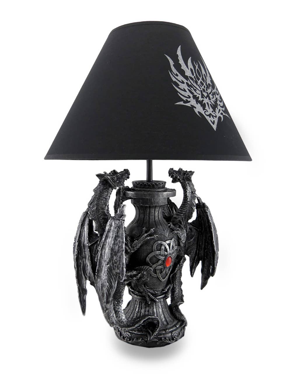 Gothic Guardians of Light Medieval Dragons Table Lamp