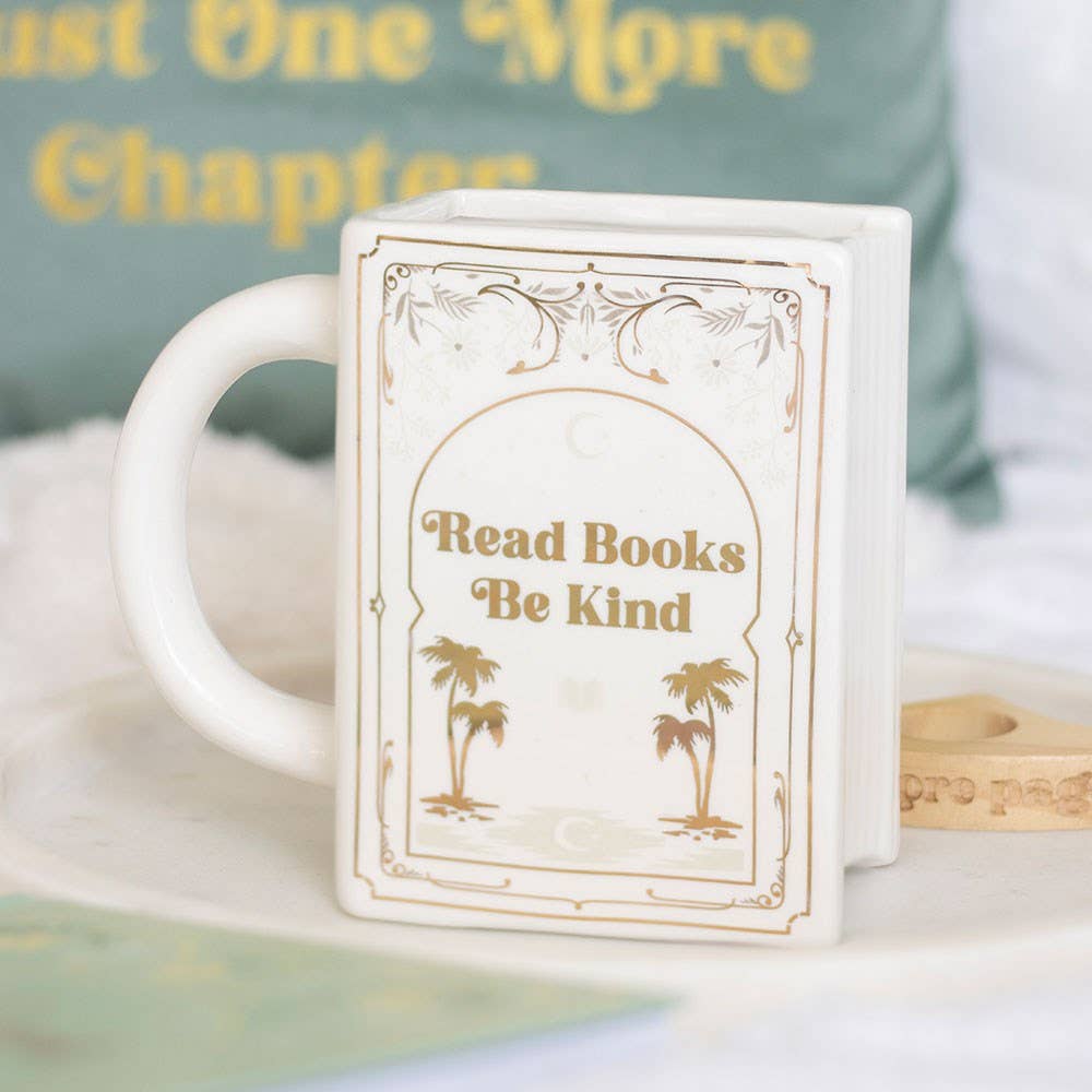 Read Books, Be Kind bokformet krus
