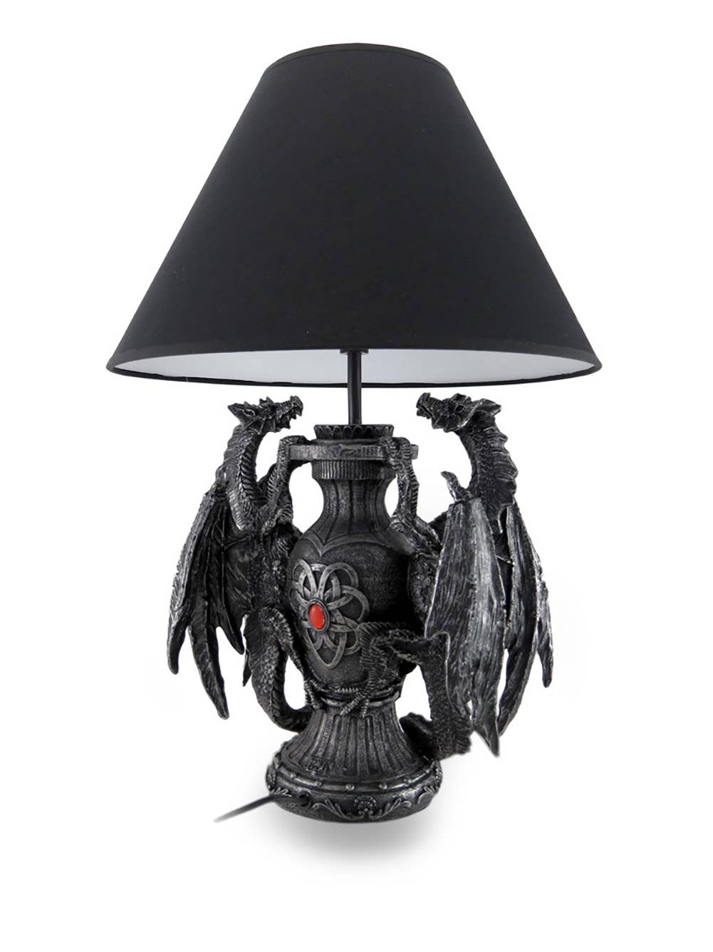 Gothic Guardians of Light Medieval Dragons Table Lamp