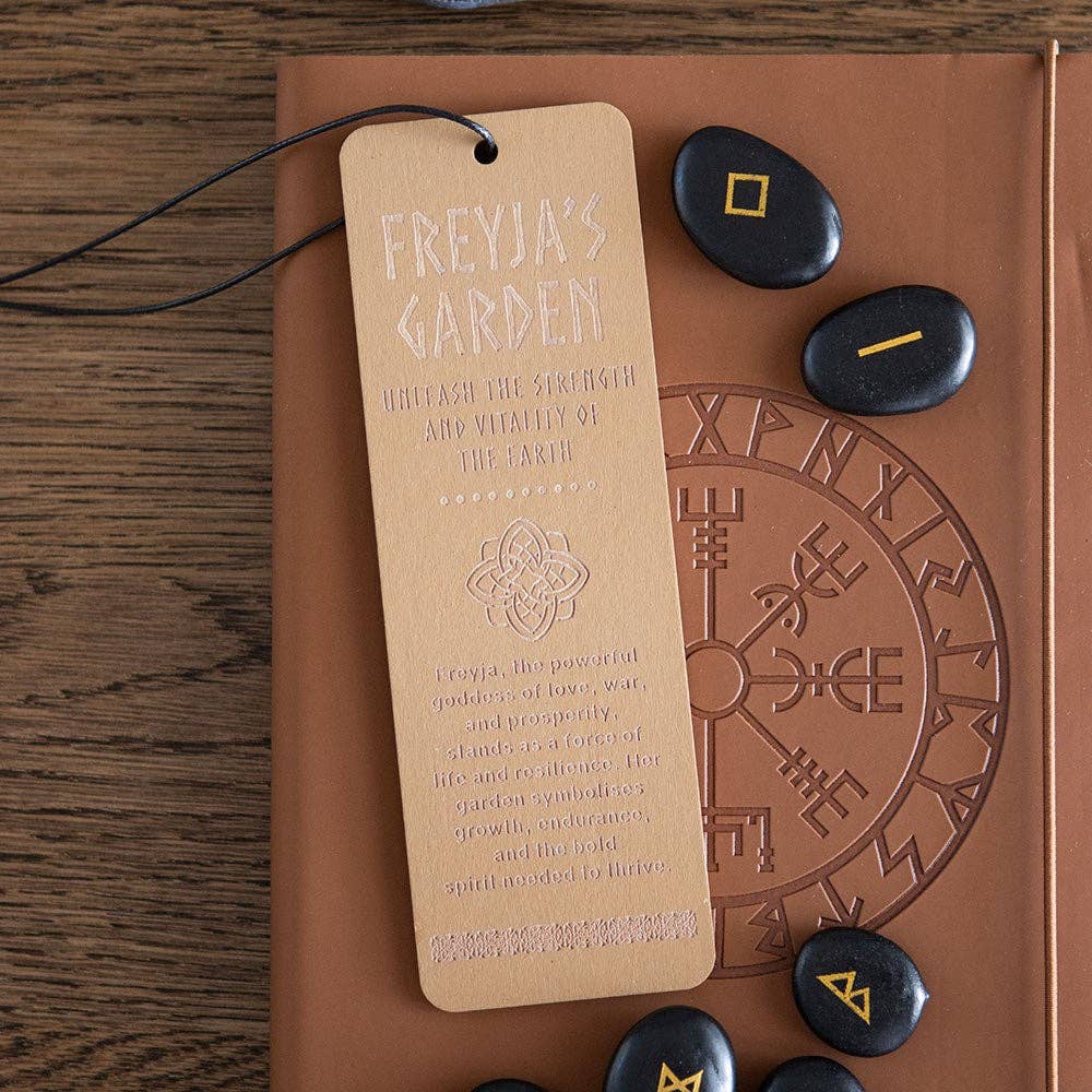 Freyja's Garden Wooden Viking Bookmark