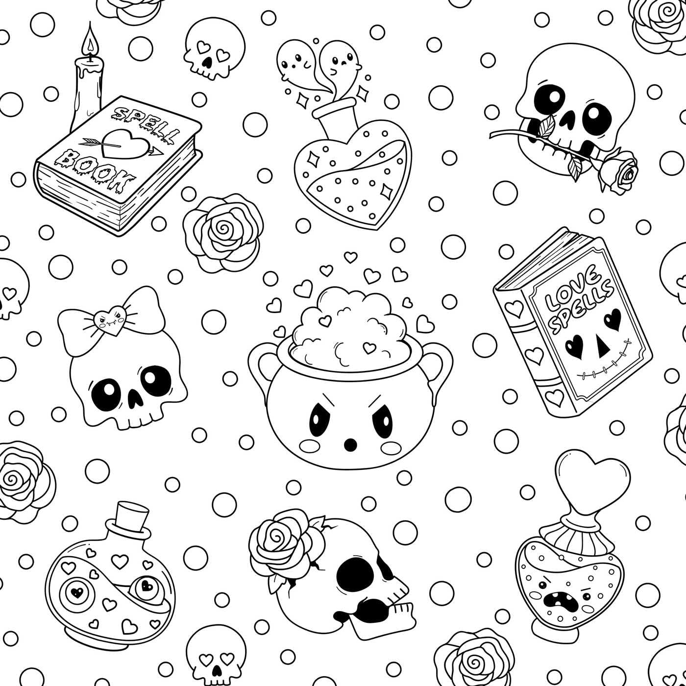 The Creepy Cute Love Coloring Book: 30 Sickly Sweet Coloring Pages That You'll Love to Color!
