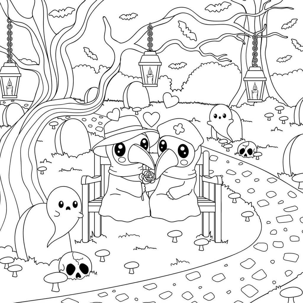 The Creepy Cute Love Coloring Book: 30 Sickly Sweet Coloring Pages That You'll Love to Color!