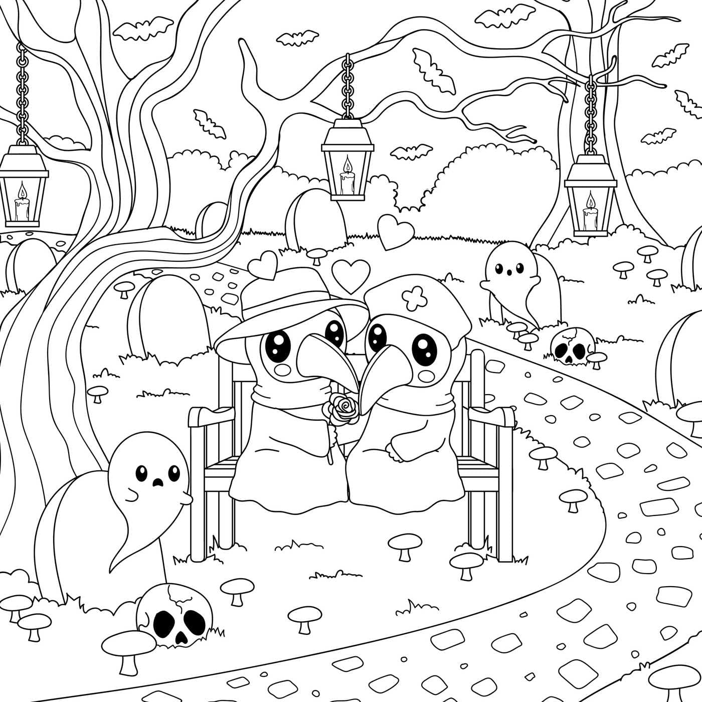 The Creepy Cute Love Coloring Book: 30 Sickly Sweet Coloring Pages That You'll Love to Color!