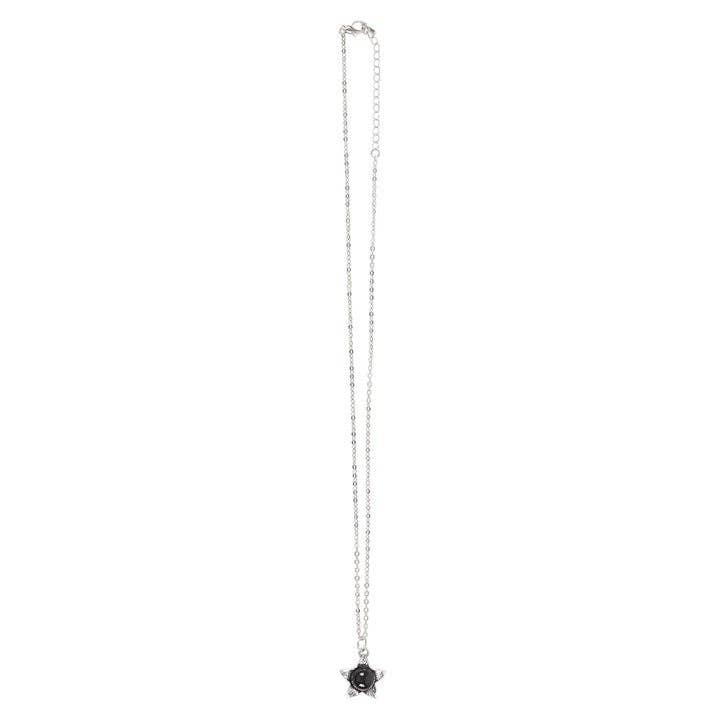 Deadly Nightshade Necklace with Black Obsidian on Greeting Card