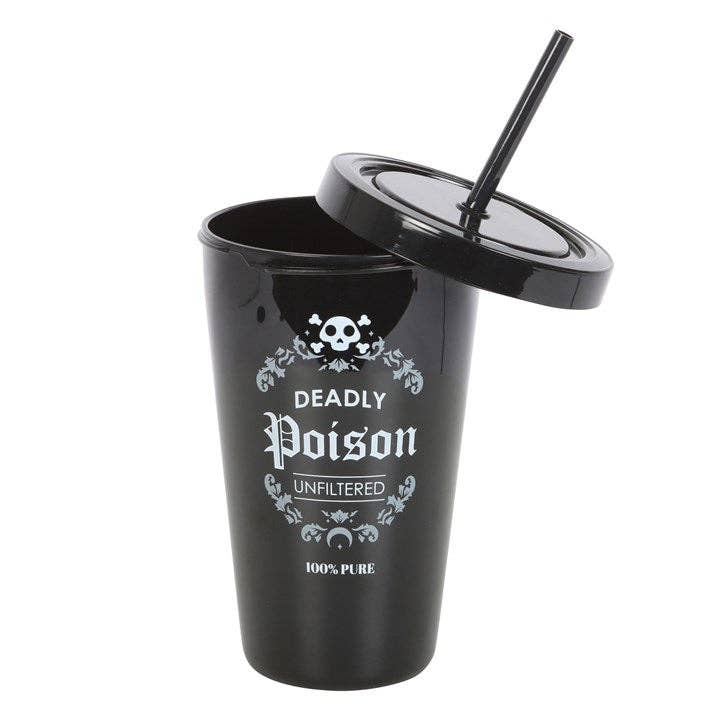 Deadly Poison plasttumbler med sugerør