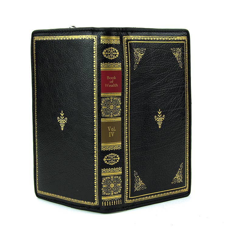 Vintage Book Wallet- Book of wealth