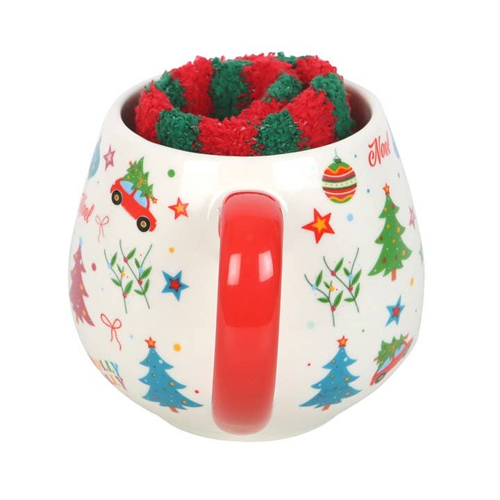 Nostalgisk jul krus- og sokkesett