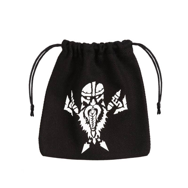 Dwarven Bag Dice Set Black And White