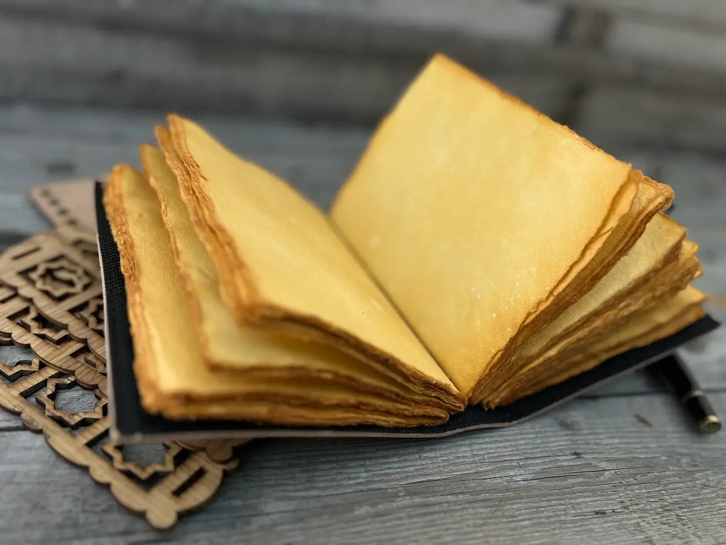 Leather Journal Vintage Notebook with Book of Shadow Print 