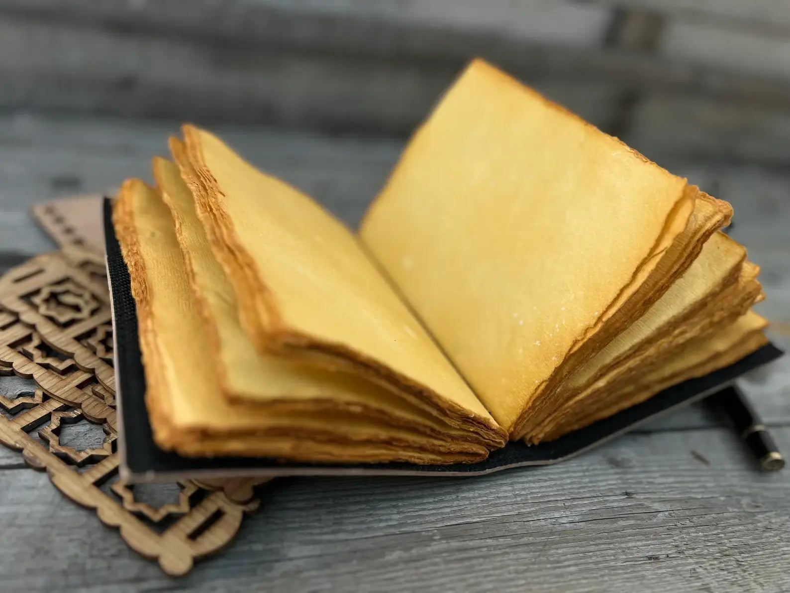 Leather Journal Vintage Notebook with Book of Shadow Print 