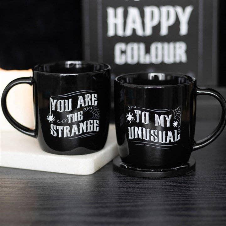 You are the strange to my unusual, Coffee mug set