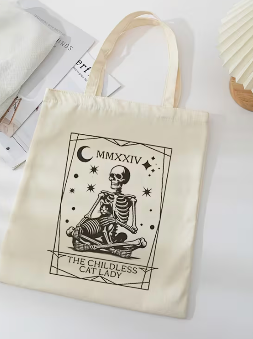Childless cat lady, tote bag