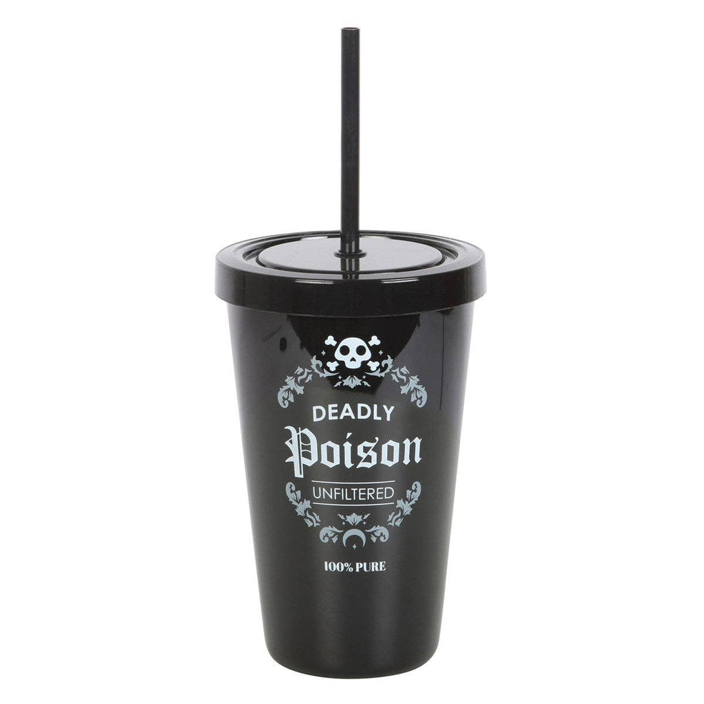 Deadly Poison plasttumbler med sugerør
