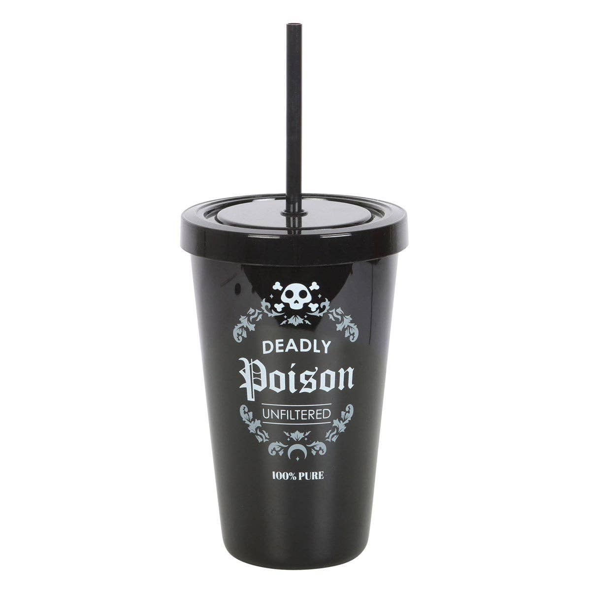 Deadly Poison plasttumbler med sugerør