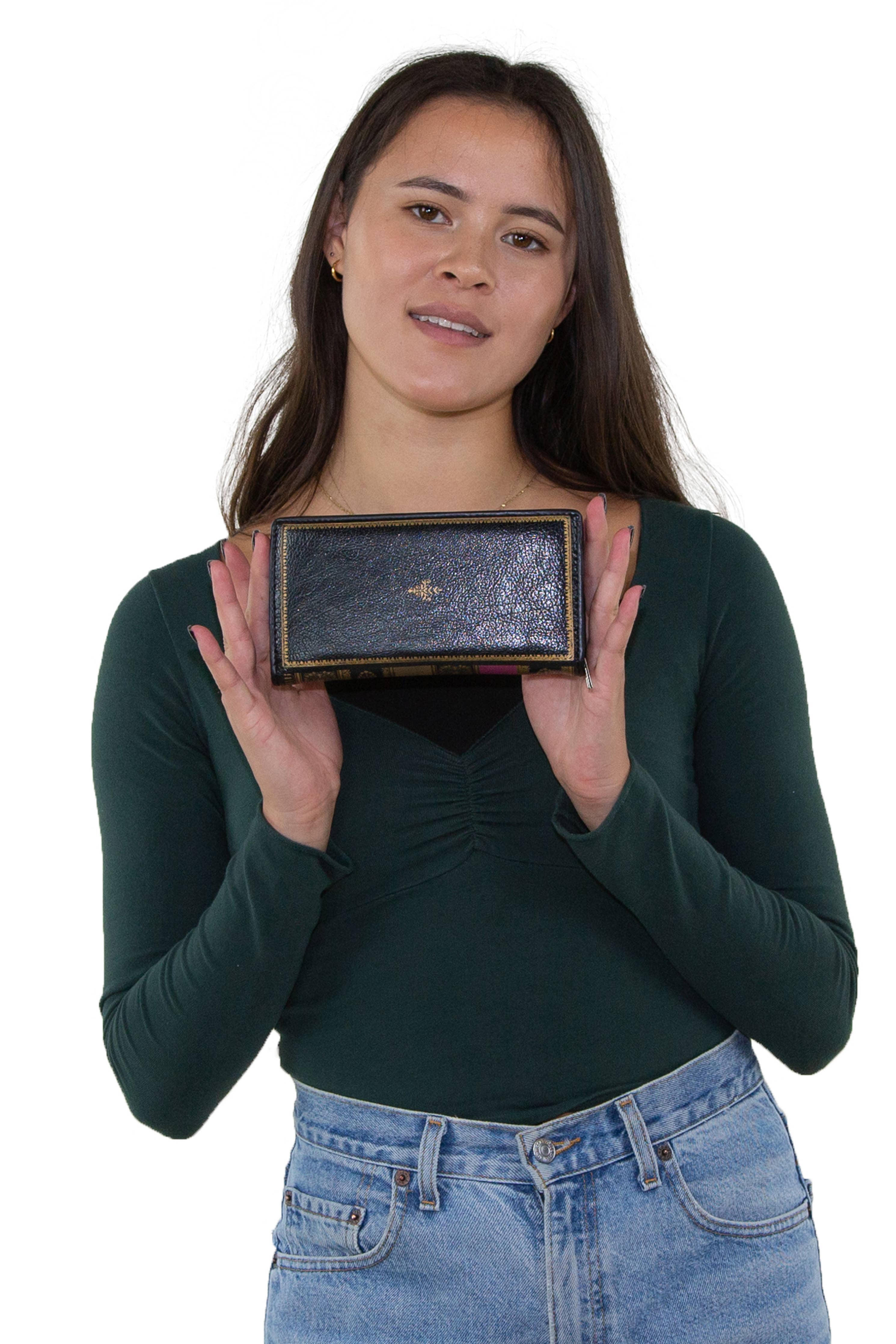 Vintage Book Wallet- Book of wealth