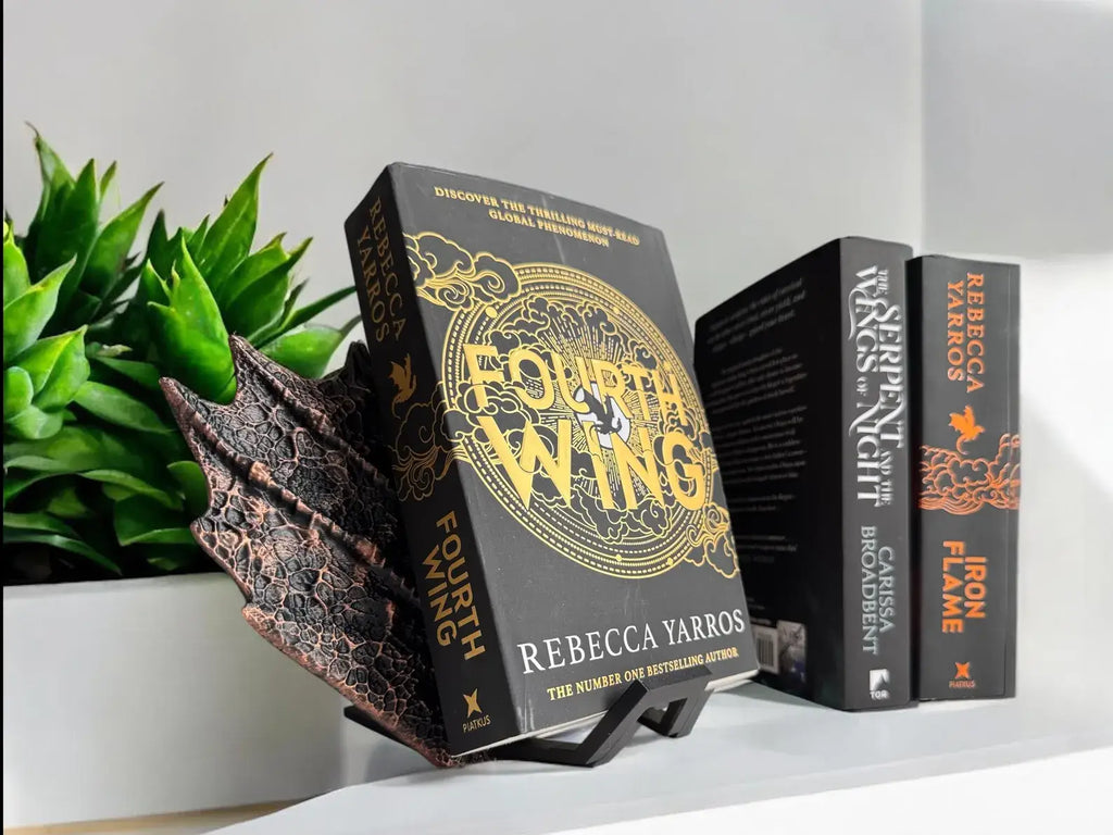 Dragon Wing Book Nook Display Elegant Antique Finish
