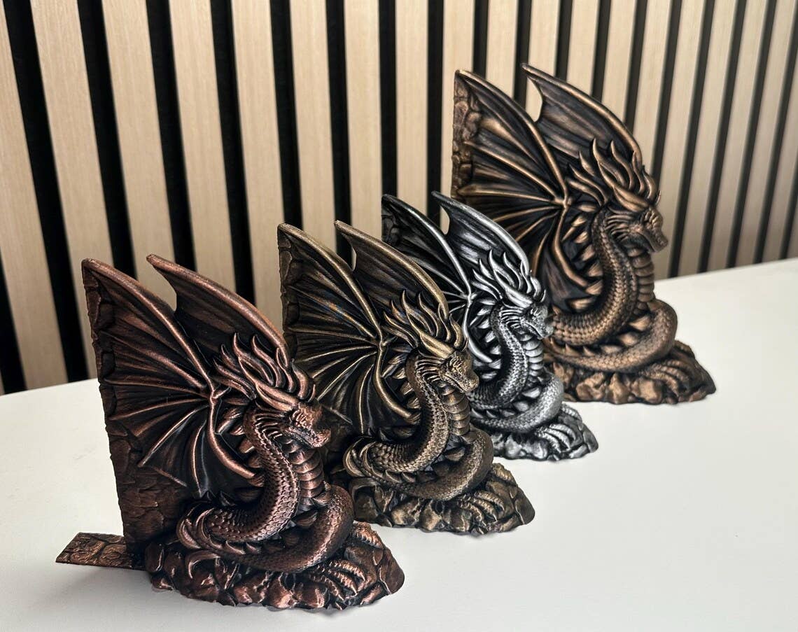 Majestic Dragon Bookends – Unique and Stylish Book Holders