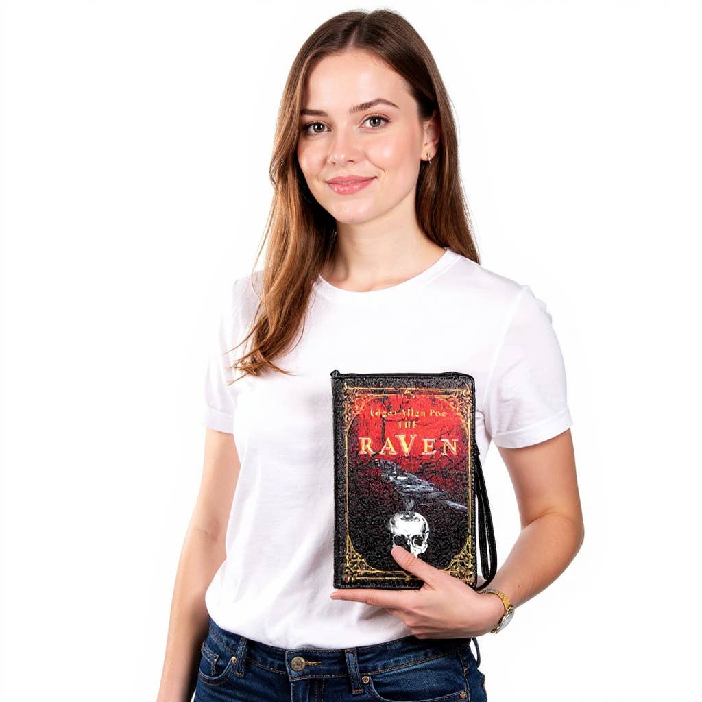The Raven Vintage Book Clutch Bag