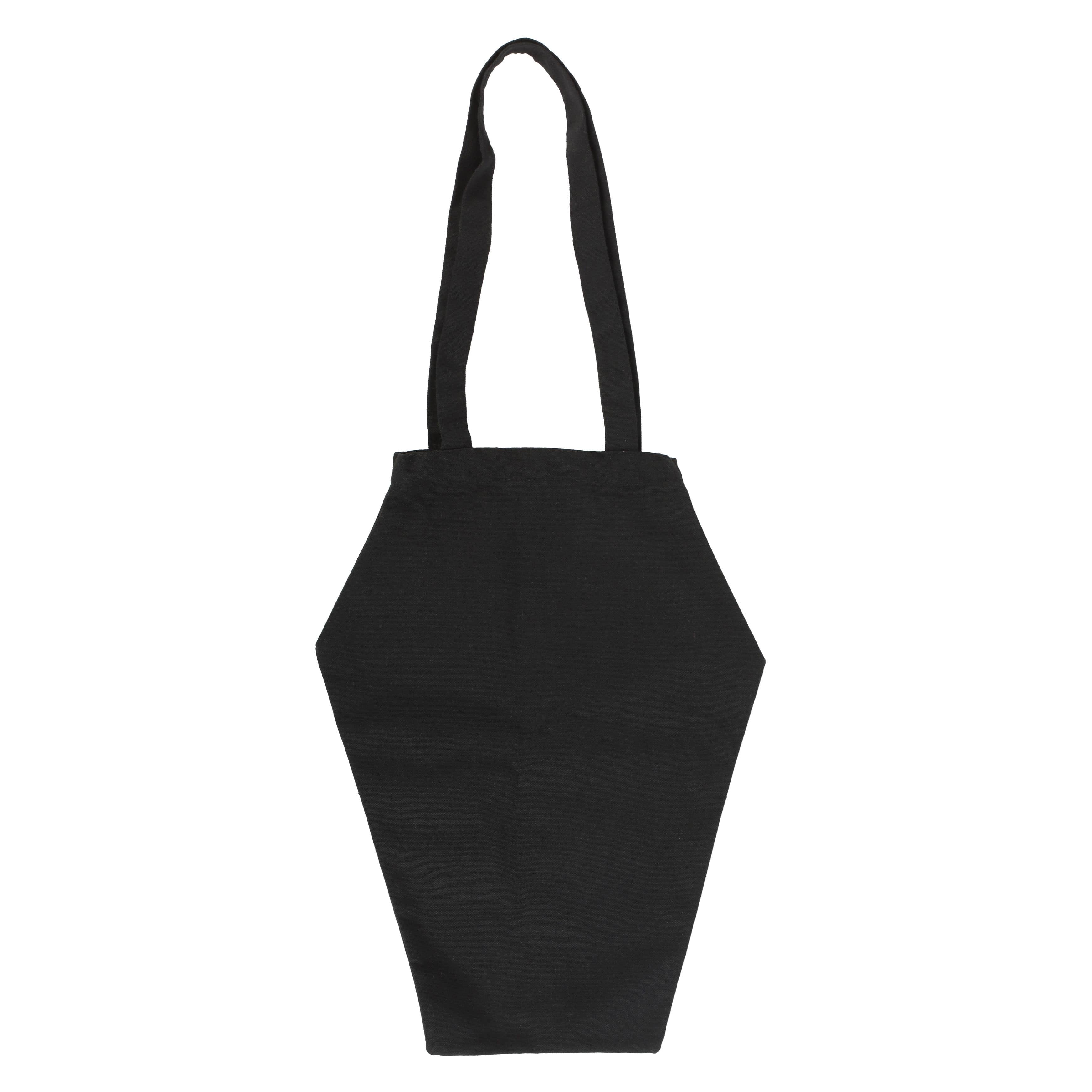 Gothic The Creepier the Better Coffin Shaped Tote Bag