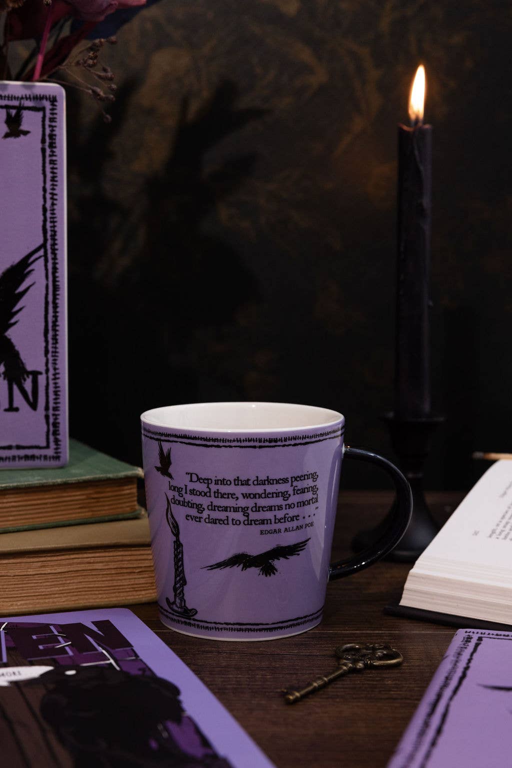 Ceramic Mug, The Raven - Purple