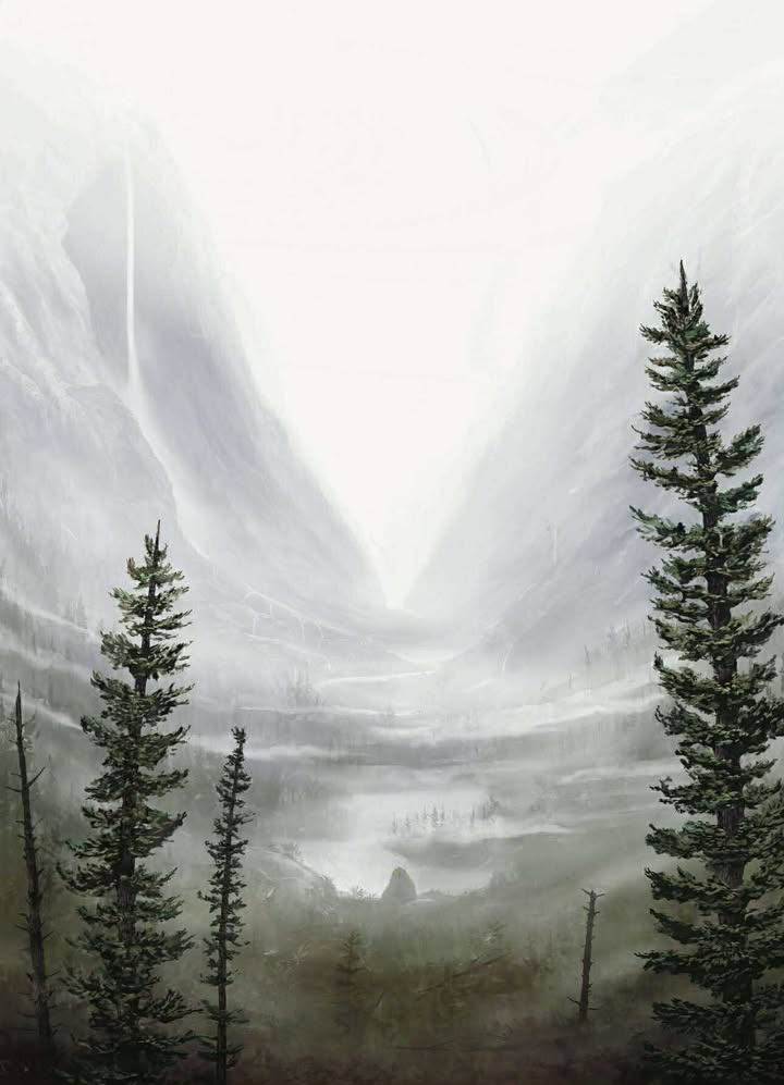 Norwegian Troll and landscape -Print