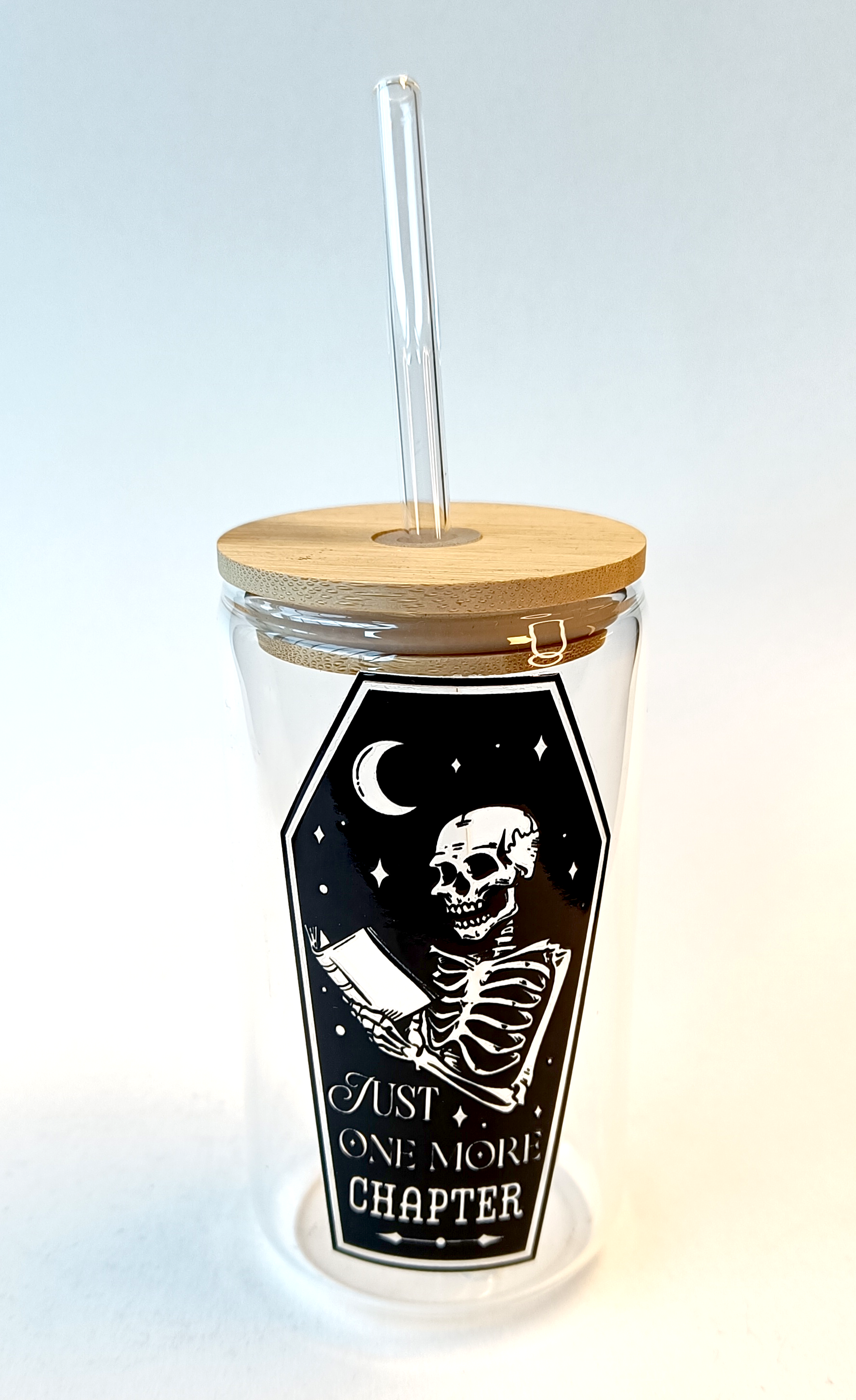 Just one more chapter -coffin Glasstumbler