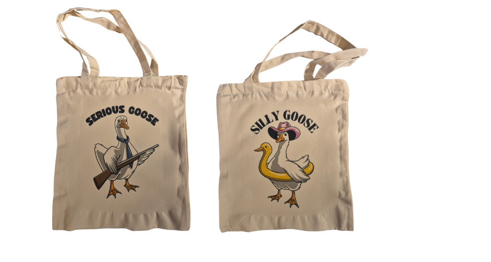 Silly Goose/ Serious Goose - totebag